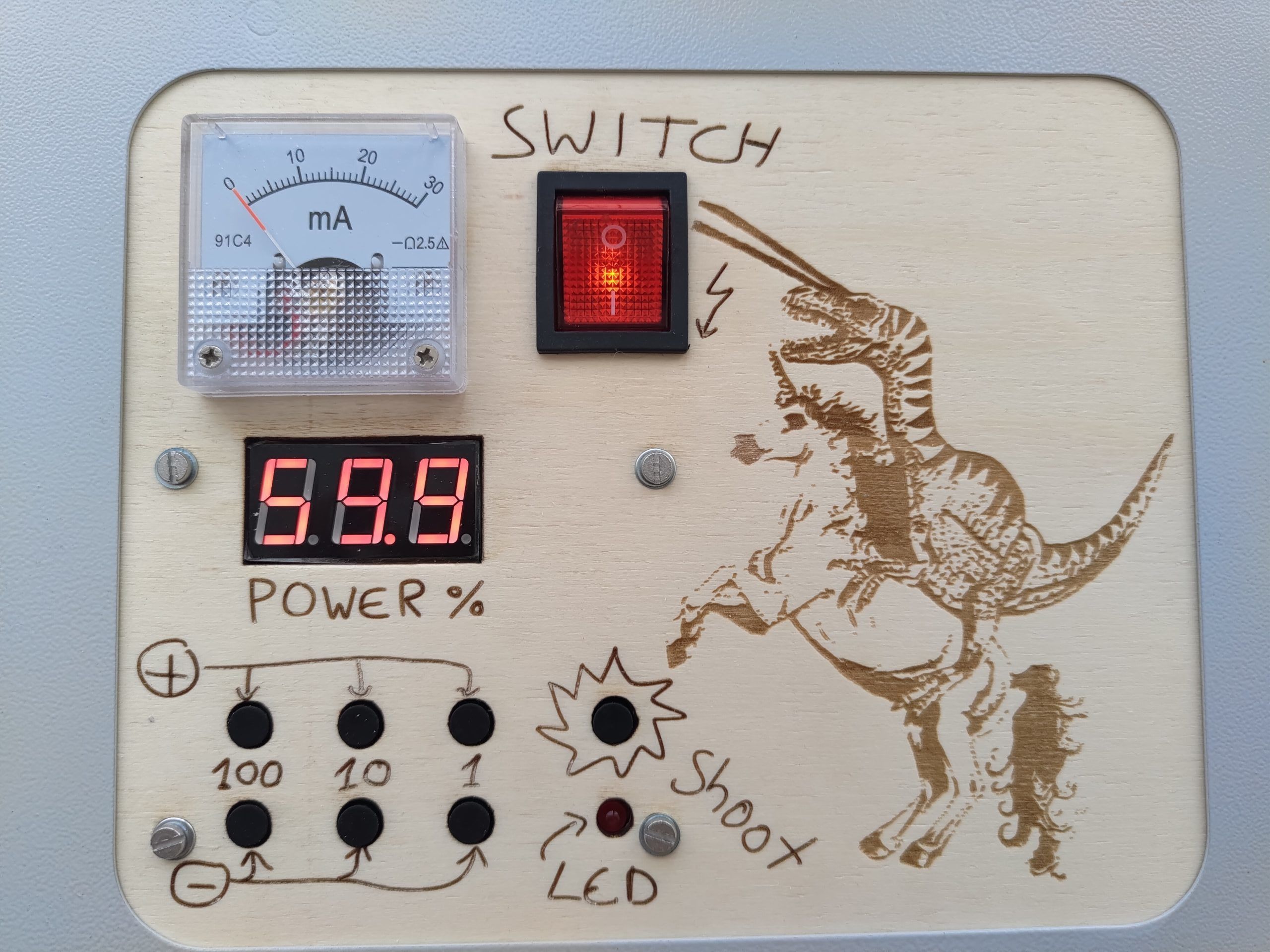 Bedienpanel des fertigen Panels